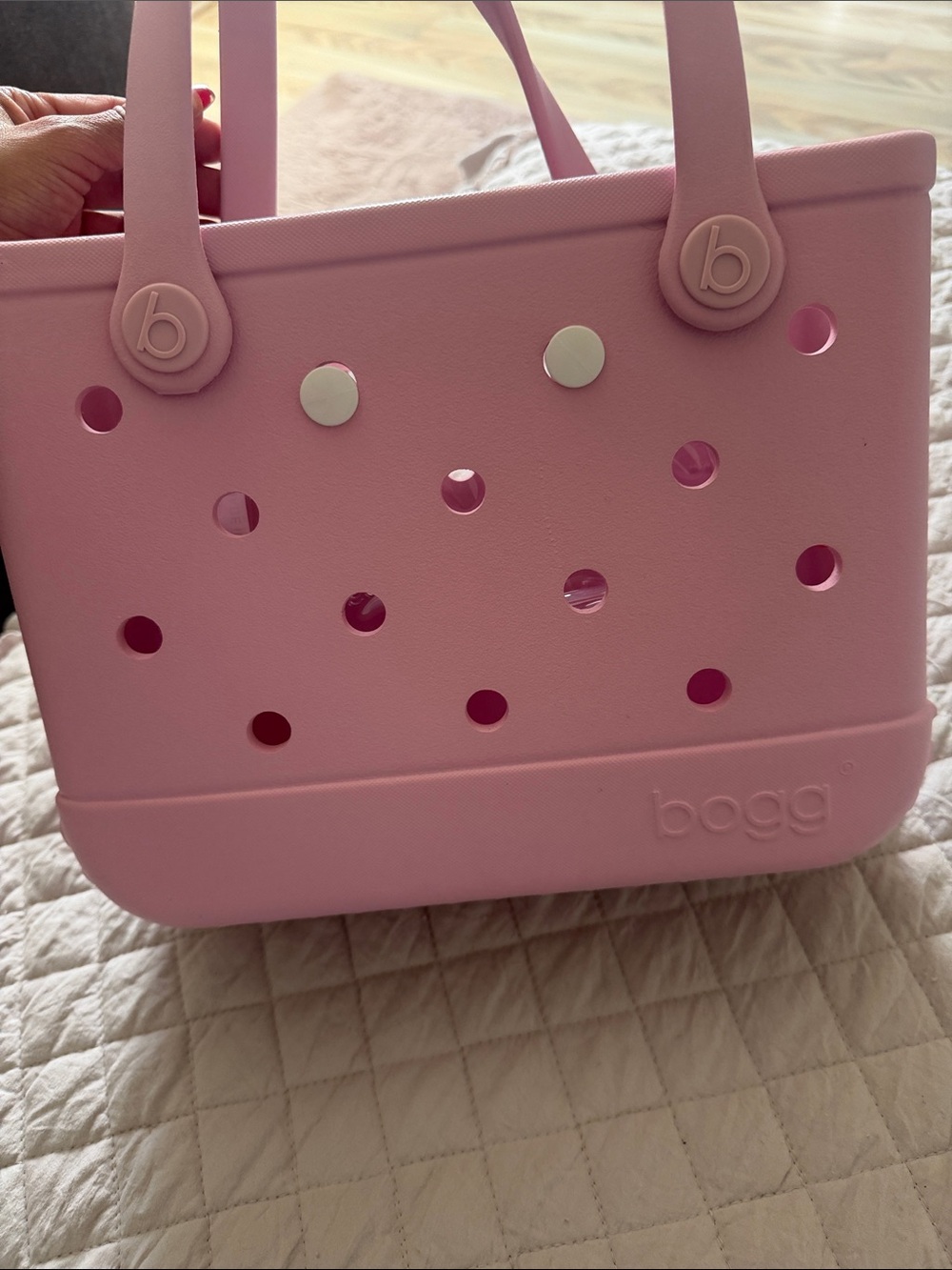 BOGG BAG Pink Perforated Tote - Picture 4 of 5
